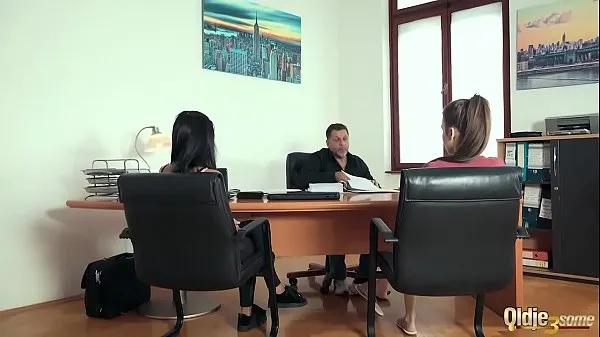 Hot Old boss fucks two of his employees at his office to punish them for breaking his car warm Videos