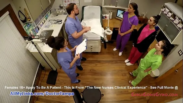 Hot CNA Interna Reina, Lenna Lux, Angelica Cruz Preform First Experience Medically Checking Patients While Instructor Nurse Lilith Rose and Doctor Tampa Look On To Assess What The New Nurses Have Learned During Their Classes varme videoer