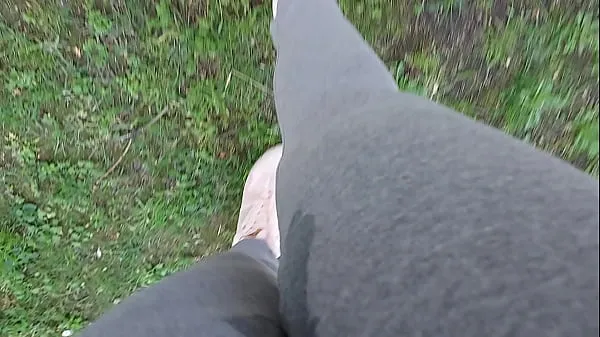 Hot In a public park your stepsister can't hold back and pisses herself completely, wetting her leggings warm Videos