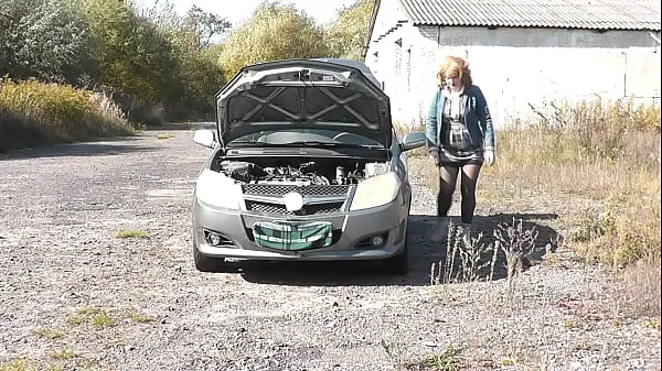 Hot Public sex. Sexy Milf Frina car broke down again. Random passer by guy helped to repair and fucked Frina with doggy style on hood of auto. Outdoor Outside Outdoors warm Videos