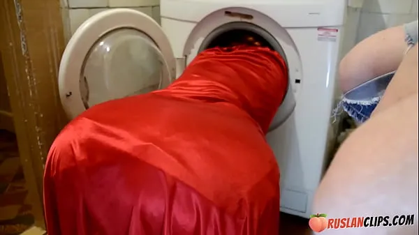 Hot Busty Stepsis Stuck in Washing Machine warm Videos