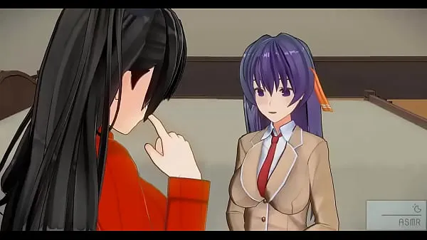 El anime erótico Rin y la buena amiga de Sakura se besan lésbico, cunnilingus ASMR