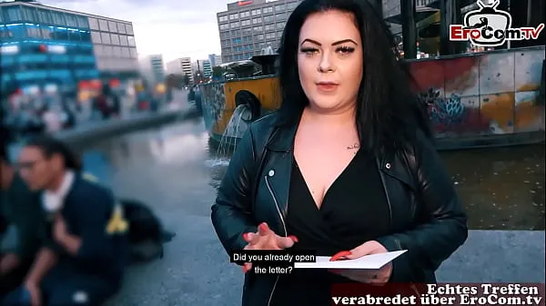 German fat BBW girl picked up at street casting Video hangat yang panas